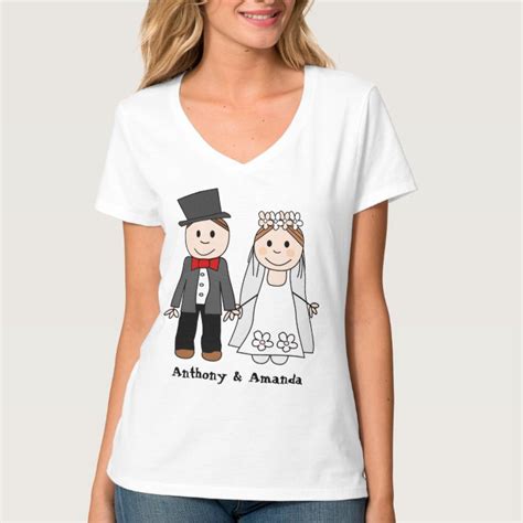 Wedding Couple Bride And Groom T Shirt Zazzle