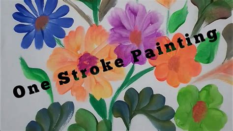 One Stroke Painting For Beginnerstroke Paintingone Stroke Painting