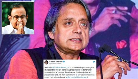 Inx Media Case Shashi Tharoor Finds New Word On P Chidambaram Arrest