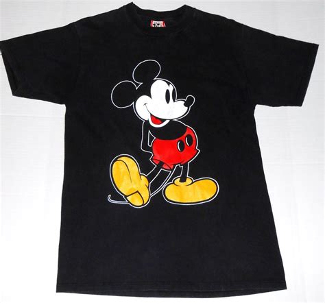 Vintage Mickey Mouse Disney Designs Black T Shirt L Large Made In Usa