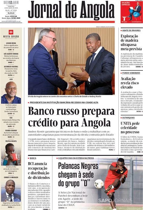 Jornal de Angola (12 jan 2018) - Jornais e Revistas - SAPO 24