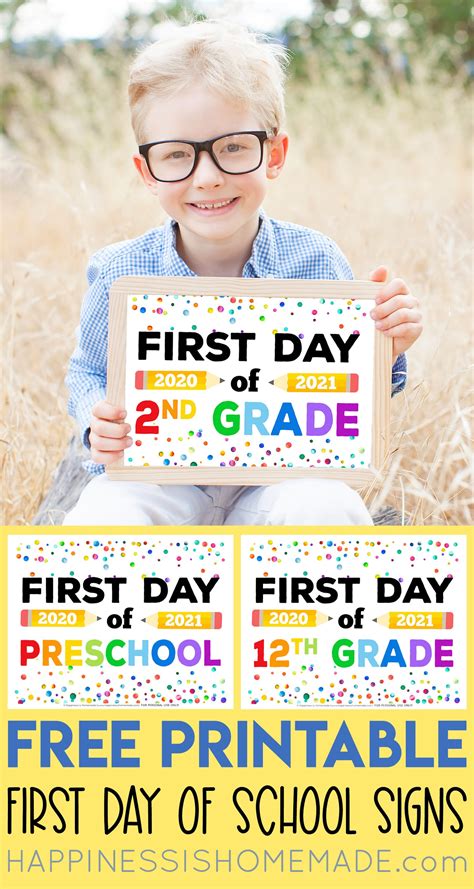 First Day Of Kindergarten Sign Printable Or Last Day Of School Poster
