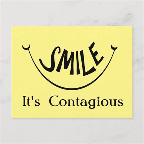Smile Its Contagious Postcard Uk
