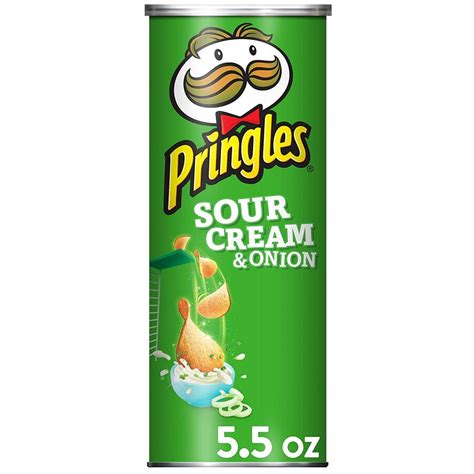 Pringles Potato Crisps Sour Cream And Onion 55oz Can Garden Grocer