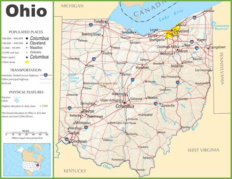 Ohio Road And Highway Map Free And Printable
