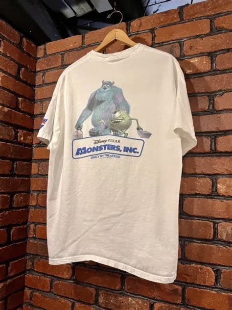 MENS VINTAGE DISNEY Pixar Monsters Inc Promo T Shirt 2001 RARE XL Hanes