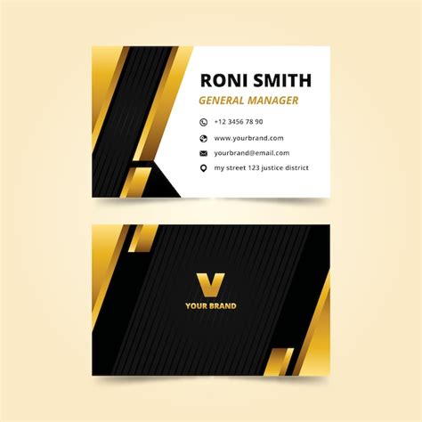 Free Vector Elegant Business Card Template Concept