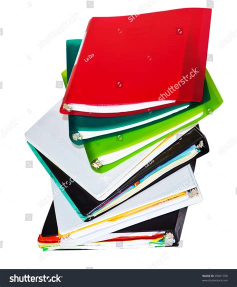 Stack Old Files Isolated On White Stock Photo 39961768 Shutterstock