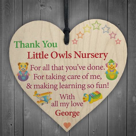 Melanie on june 13, 2018: Personalised Thank You Nursery Teacher Gift Hanging Plaque