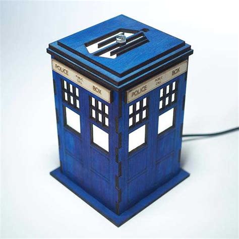 Handmade Doctor Who Tardis Led Night Light With Personalization Gadgetsin