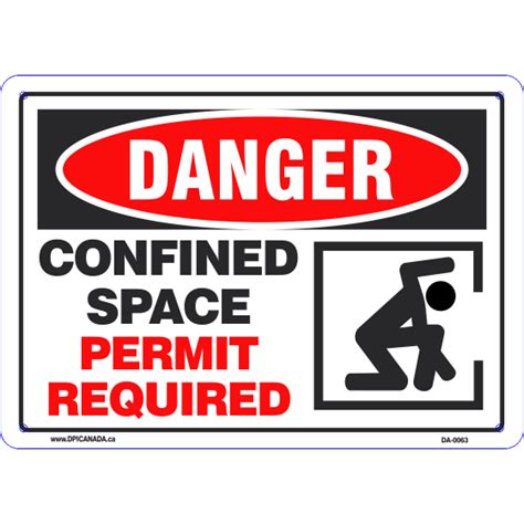 Danger Confined Space Permit Required Dpi Canada