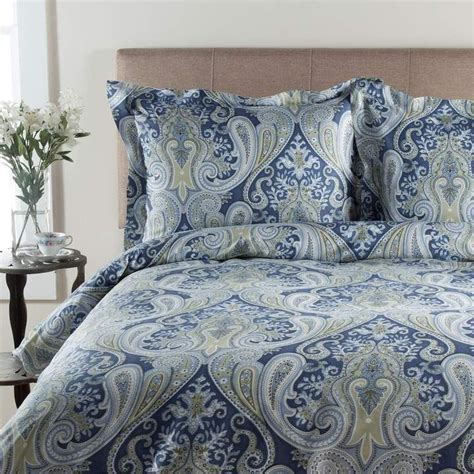 Grand Collection Thread Count Sateen Crystal Paisley Duvet Cover
