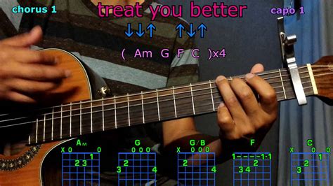 Treat You Better Shawn Mendez Guitar Chords Youtube