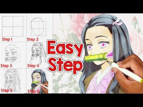 How To Draw Nezuko Kamado Step By Step Kimetsu No Yaiba Demon Slayer