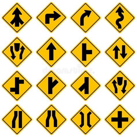 Standard Traffic Sign Collection Stock Vector Image 48585633