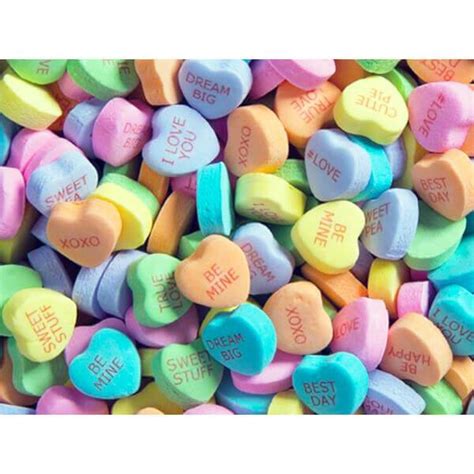 Necco Sweethearts Tiny Conversation Candy Hearts Modern Flavors 32lb Case Candy Warehouse