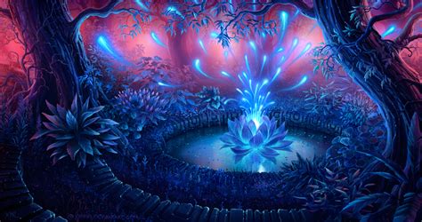 The Magical Flower By Kiarya On Deviantart Fantasy Art Landscapes