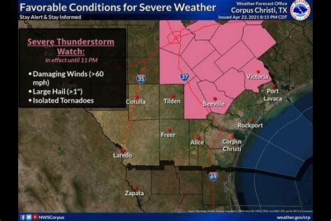 Severe Thunderstorm Watch Issued For Victoria County
