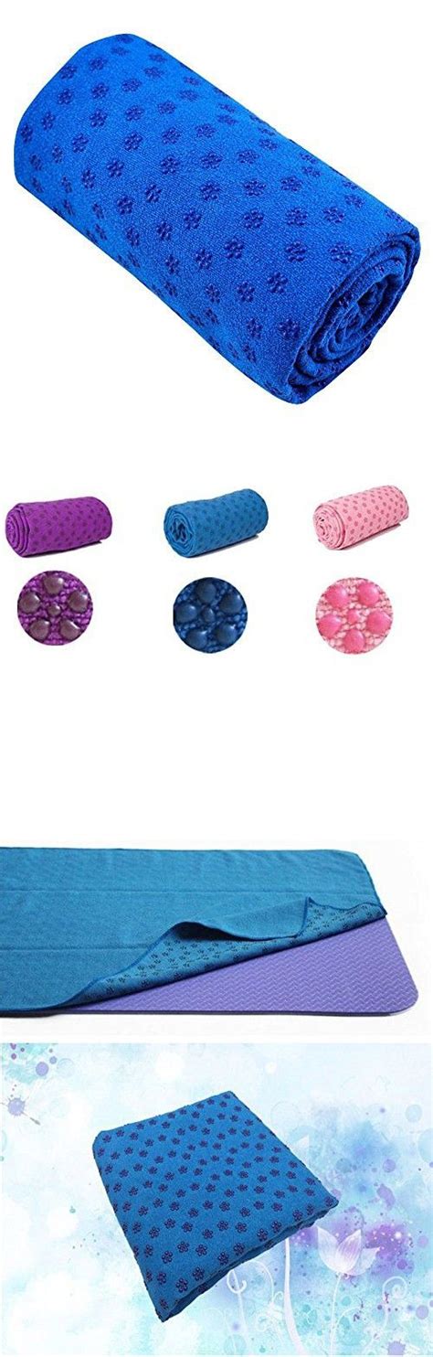 Travel Sport Fitness Exercise Yoga Mat Cover Towel Blanket Non Slip Pilates Blue Yoga Mat