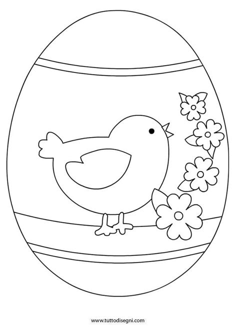 Uovo Di Pasqua Con Pulcino Da Colorare TuttoDisegni Com Easter Egg