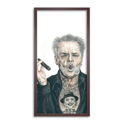 Jack Nicholson Tattoo Wayne Maguire Inked Ikons Panel Framed Art Print 12x25 Ebay