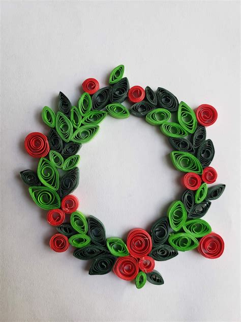 Christmas Wreath Paper Quilling By Quillwhileyoureahead On Etsy
