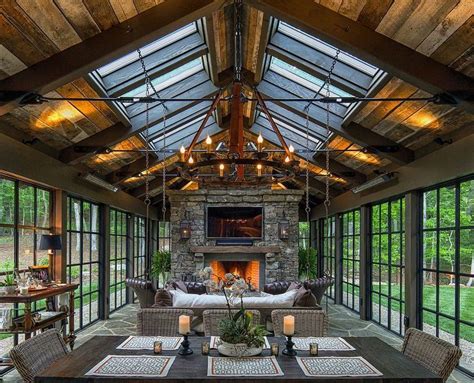 Skylights Bring In Additional Ventilation Into The Stunning Rustic
