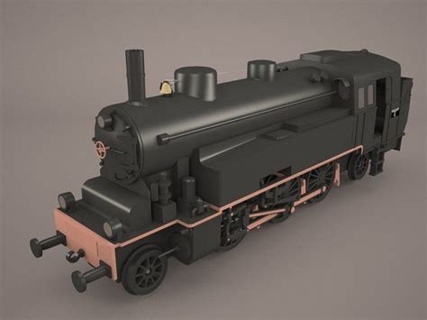 Steam Locomotive 3d Model Max C4d Obj 3ds Fbx Lwo Stl 3dexport