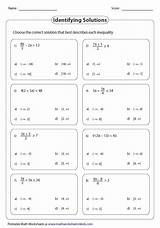 Solving Inequalities With Variables On Both Sides Worksheet Pdf