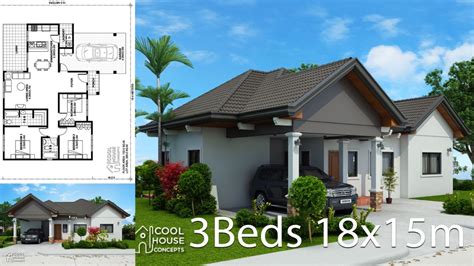 Home Design Plan 15x20m With 3 Bedrooms Home Ideas