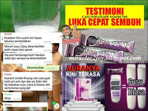 Susu kolostrum c2joy dipasarkan di pasarkan dalam dan luar negara sudah melebihi 10 tahun. SUSU C2JOY (KOLOSTRUM + TRUCAL D7) SUSU KESIHATAN ...