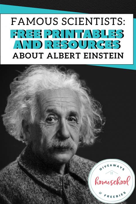 Famous Scientists Free Printables And Resources About Albert Einstein