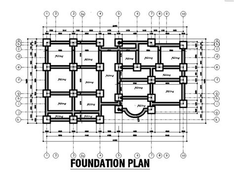 How To Draw Foundation Plan In Autocad Design Talk