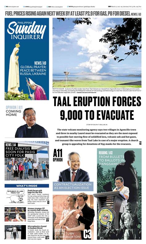 Inquirer On Twitter Todays Inquirer Front Page March 27 2022