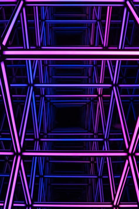 Download Wallpaper 800x1200 Neon Light Reflection Purple Dark