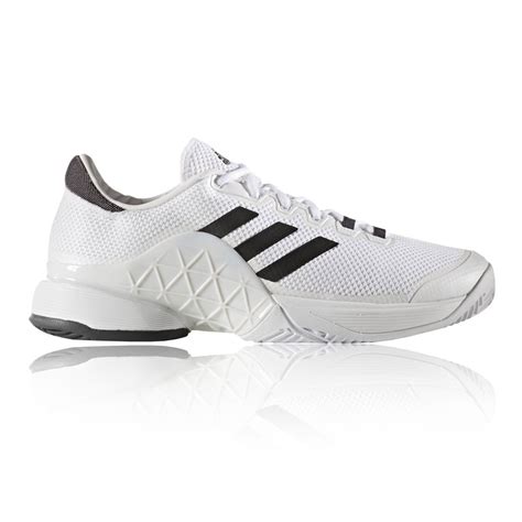 Adidas Barricade 2017 Mens White Tennis Court Sports Shoes Trainers