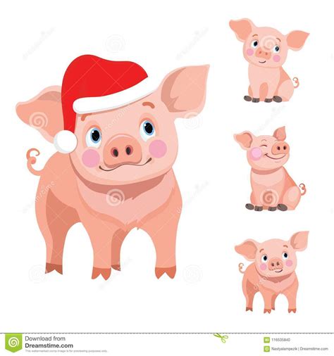 Cute Baby Pig Cartoon Stock Illustrations 8315 Cute