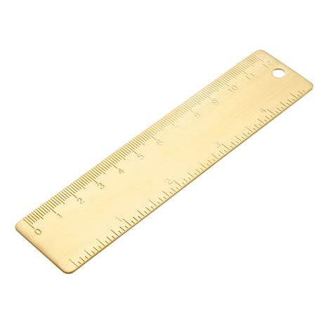 Straight Ruler 120mm 4 Inch Metric Brass Rulers Measurement Tools