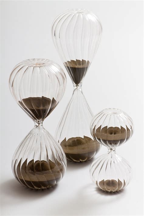 Ab Decorative Hourglass With Unique Optical Glass And Brown Sand