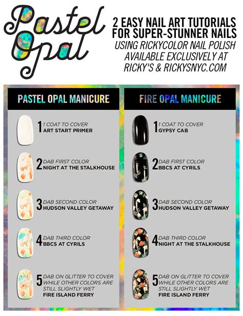 2 For 1 Nail Art Tutorial Pastel Opal Manicure Versus Fire Opal