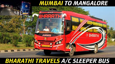 Mumbai To Mangalore Bus Cabin Ride Full Journey Bharathi Travels