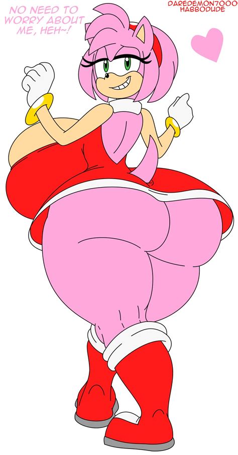 Rule 34 Amy Rose Anthro Ass Bedroom Eyes Big Breasts Big Butt Breasts Daredemon7000 Dialogue