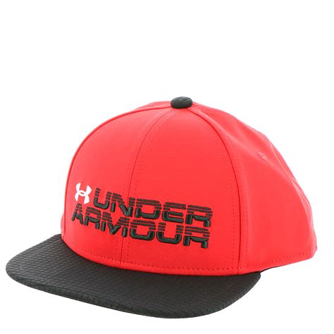 Under Armour Boys Flat Brim Hat Red Hats One Size
