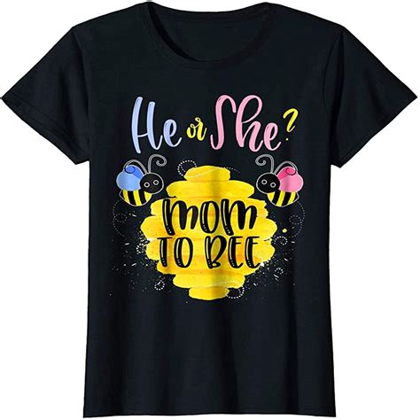 Womens Gender Reveal What Will It Bee Shirt He Or She Mom T Shirt S