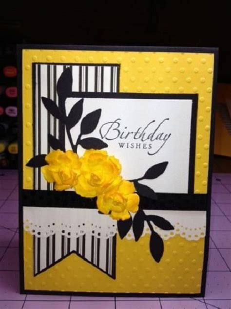 Cricut joy flowery birthday card design. 32 Handmade Birthday Card Ideas and Images | Embossed ...