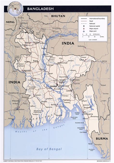 Detailed Political And Administrative Map Of Bangladesh With Relief Images And Photos Finder