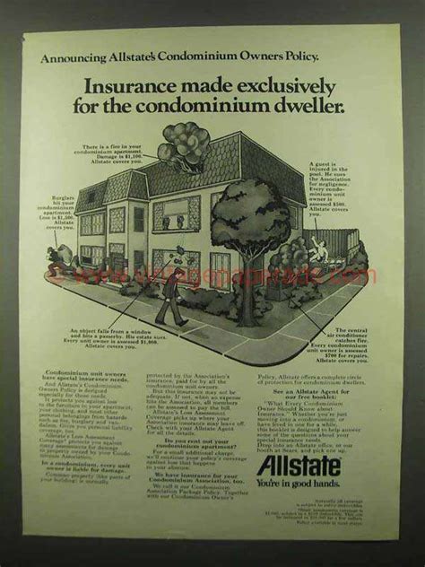 Maybe you would like to learn more about one of these? 1974 Allstate Insurance Ad - For Condominium Dweller