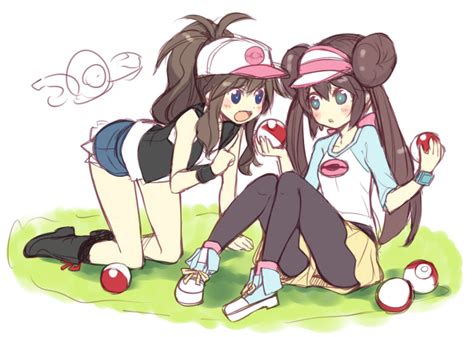 Rosa And Hilda Pokemon And More Drawn By Minamura Haruki Danbooru