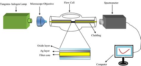Schematic Diagram Of Experimental Setup Of Fiber Optic Spr Sensor