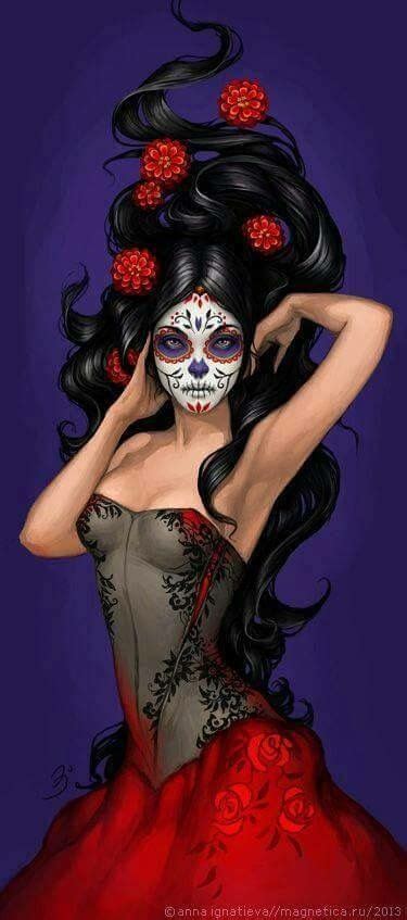 Pin By Me On Cholas Sugar Skull Girl Sugar Skull Art Day Of The Dead Art